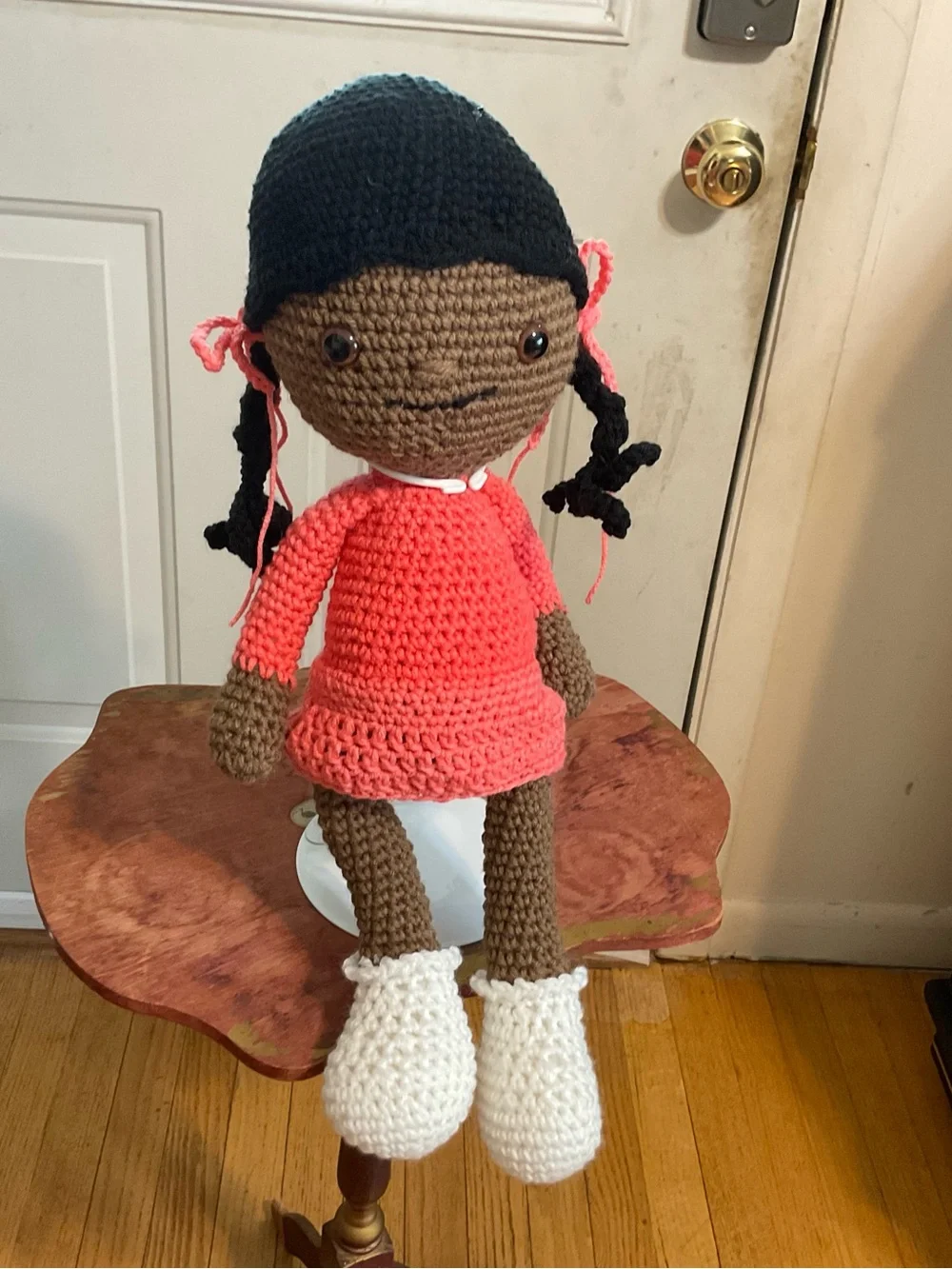 20” hand crochet Ellabell Afo American doll